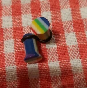 Rainbow Striped Plugs